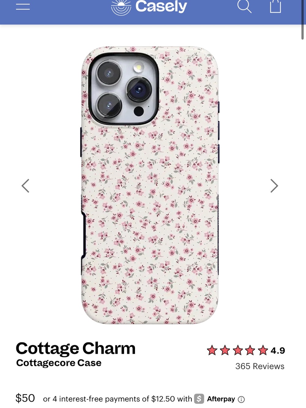 New casely cottage charm phone case